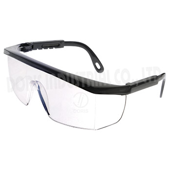 Safety glasses with ajustable temples