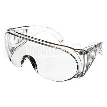 Industrial eyewear with vented temples