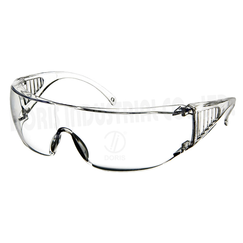 Industrial eyewear with vented temple