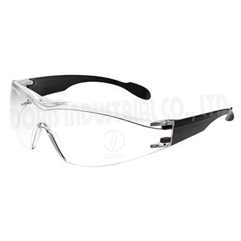 Gafas protectoras.Una pieza envolvente alrededor de gafas protectoras.