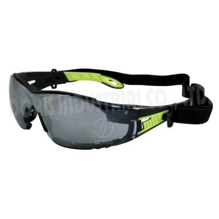Umwickeln Sie eine extra leichte Schutzbrille mit einem zus&#xE4;tzlichen Gurt