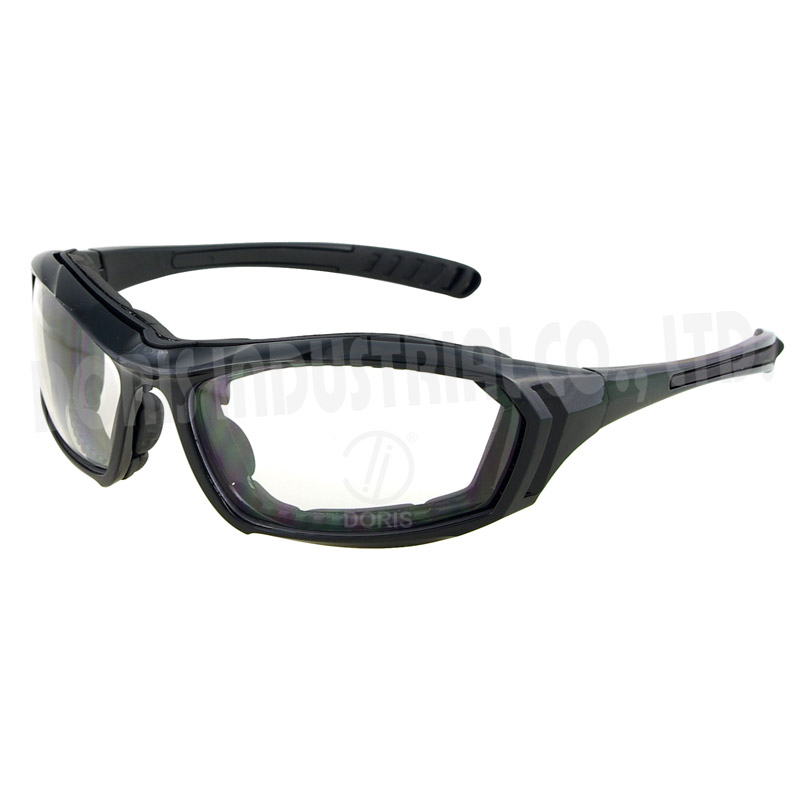 Full frame safety eyewear / goggles with vented foam pad