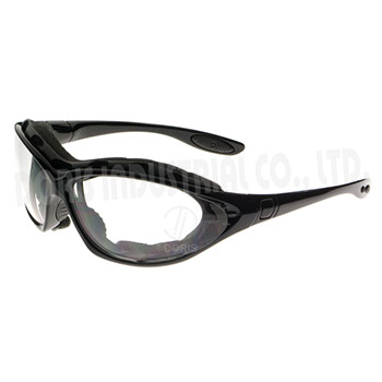 Gafas / gafas de seguridad de montura completa con patillas y correas reemplazables