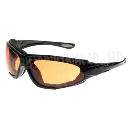 Full frame safety eyewear / goggles with replaceable straps and temples