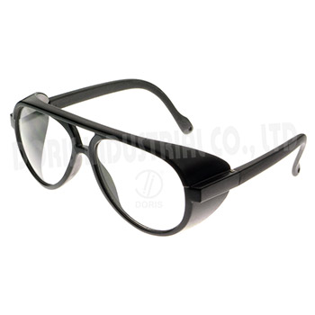 Protective spectacles with nylon frame / temple