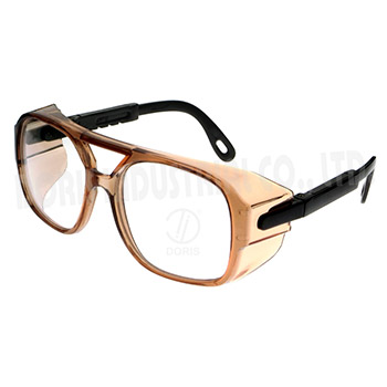 Protective spectacles with acetate frame
