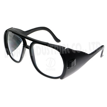 Protective glasses with safety side shields