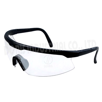 Gafas de seguridad de media montura con marco de nylon / sien, SS7186 (DC)
