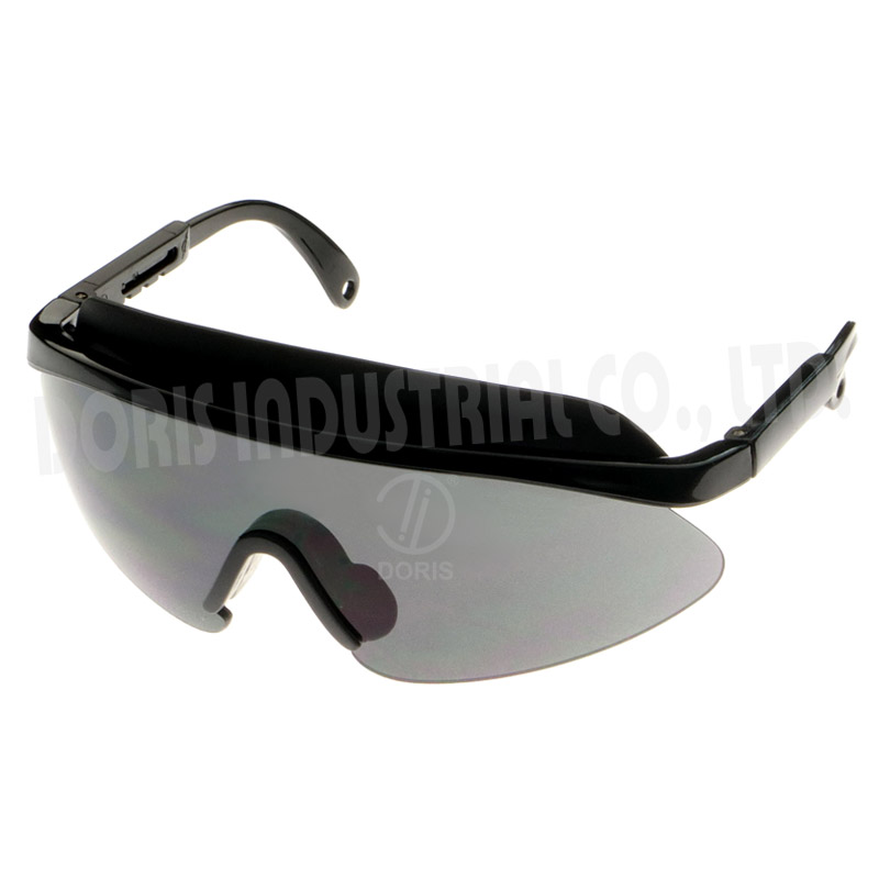 Half frame safety glasses with removable extended brow guard
