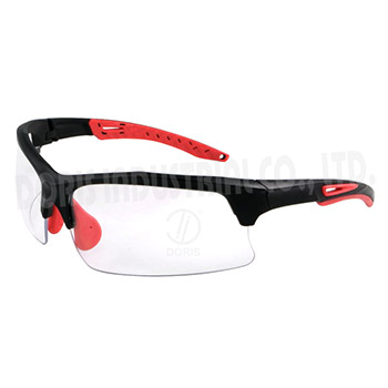 Safety spectacles with half frame design