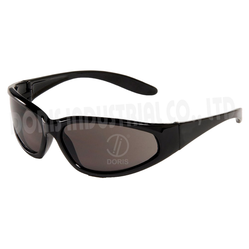 Full frame safety eyewear with slim lined temples
