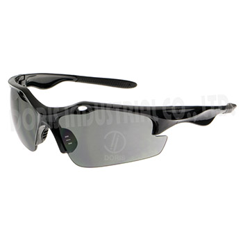 Gafas de seguridad de media montura con diseño de gafas de sol.