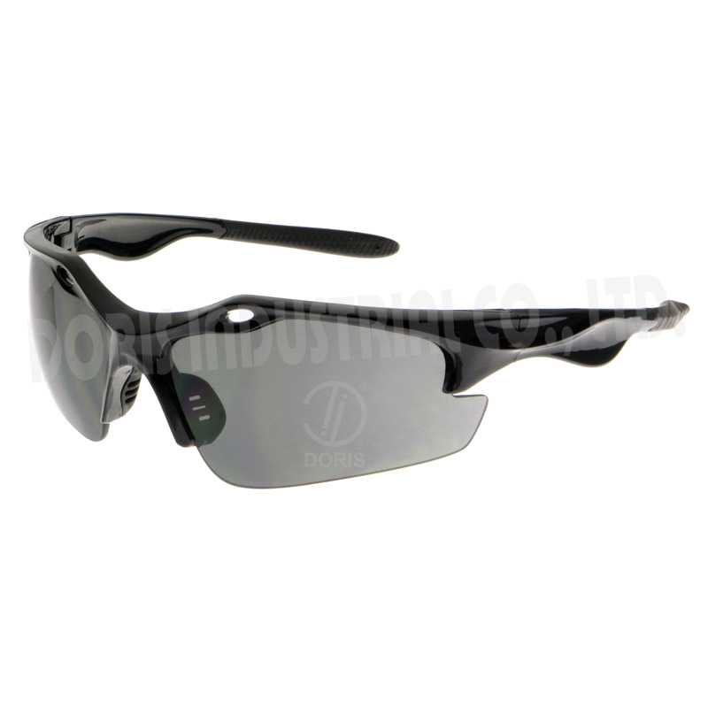 Half frame safety spectacles with sunglasses style design