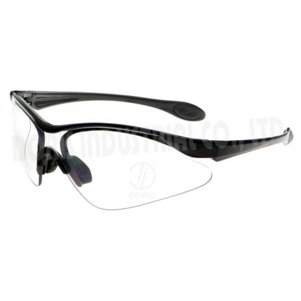 Puolikehyksen turva-silm&#xE4;lasit, joissa on erityinen etuosa