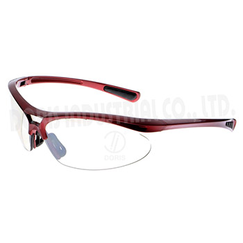 Halbbrillen-Schutzbrille mit stromlinienförmigen Bügeln