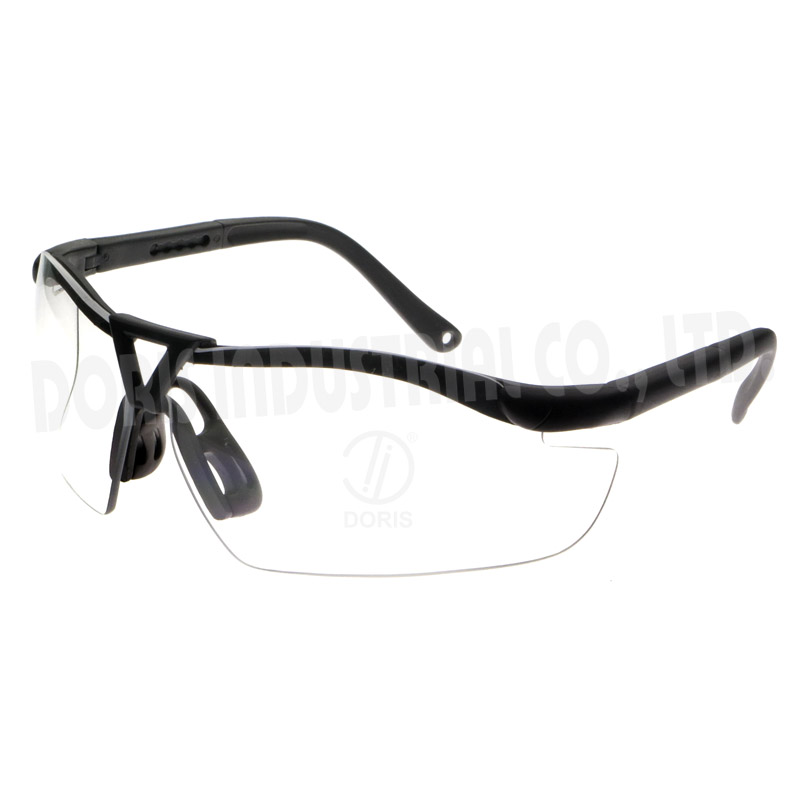 Half frame glasses with rubber nose pads