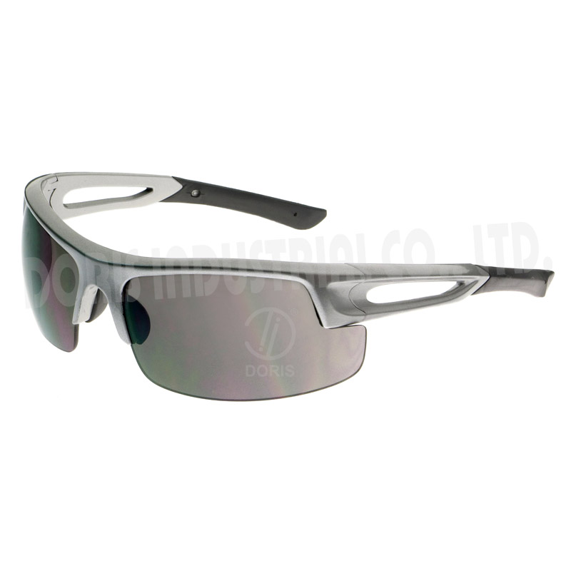 Half frame safety spectacles with side vents