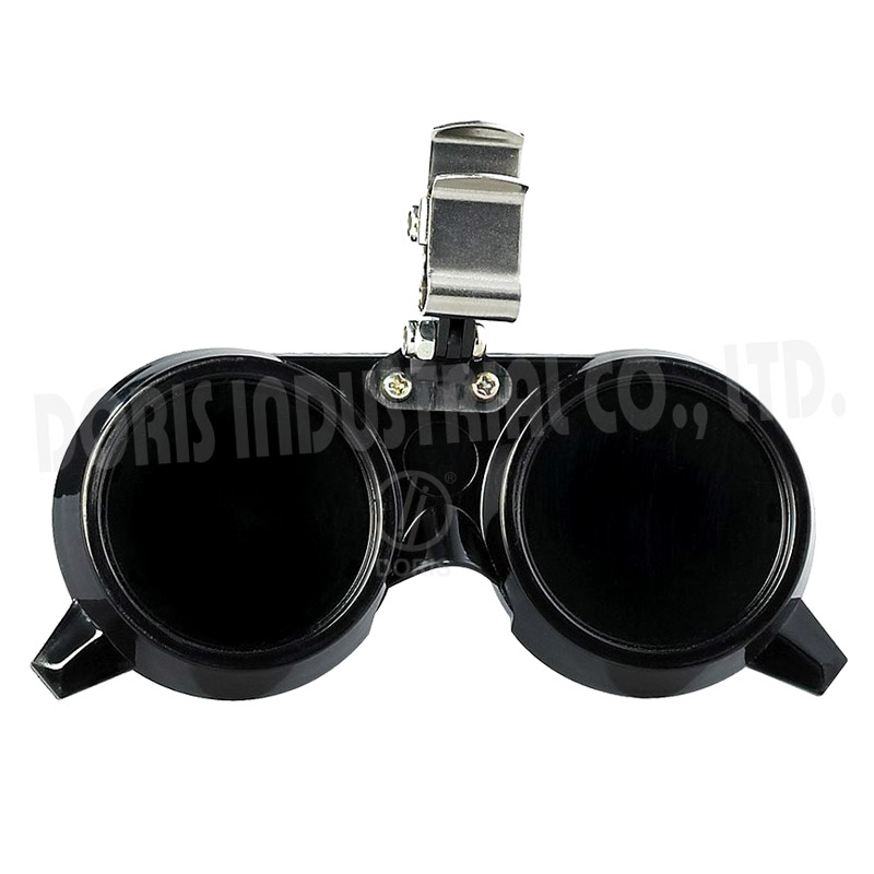 Clip-on gas welding goggles
