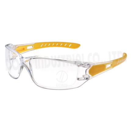 Safety eye protective glasses with a removable foam gasket