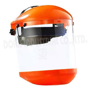 Face shield with chin protector