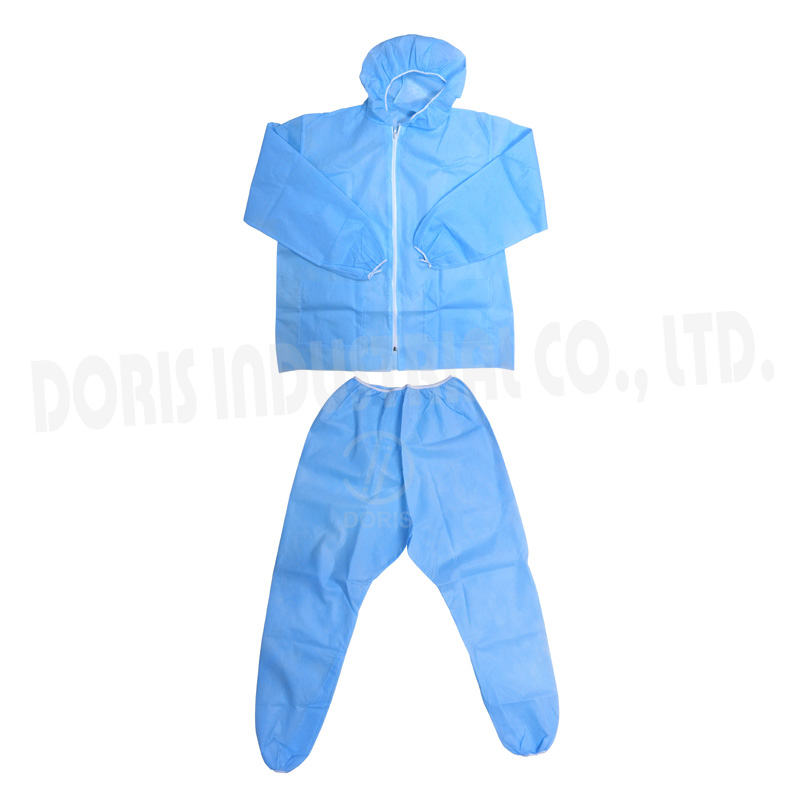 Two piece PP non-woven coveralls