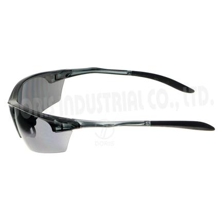 Stilvolle Halbbrillen-Schutzbrille mit durchscheinendem Rahmen und B&#xFC;geln