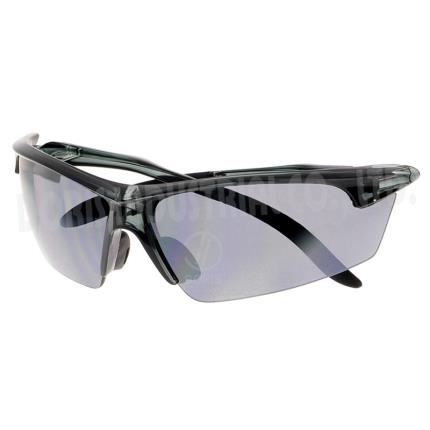 Stilvolle Halbbrillen-Schutzbrille mit durchscheinendem Rahmen und B&#xFC;geln