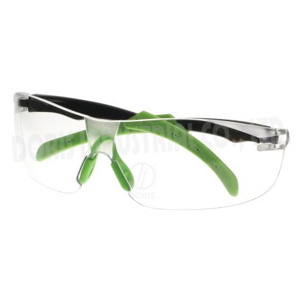 One piece safety glasses