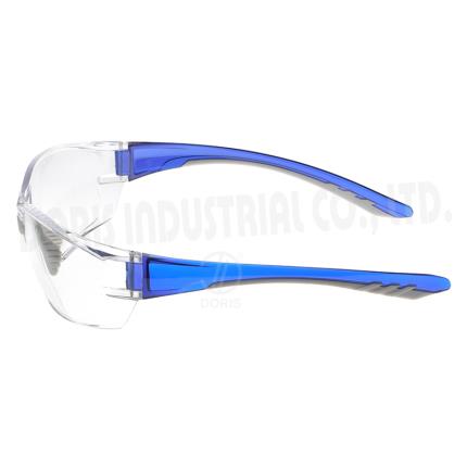 One piece protective safety spectacles