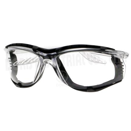 Lightweight safety eyewear with foam seal